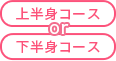 上半身コースor下半身コース