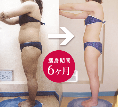 西院店K様：痩身期間6ヶ月で体重-18.8kg、ウエスト-17cm達成！