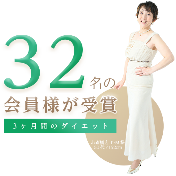 3ヶ月で目標のウエストマイナス24.8cm減量達成！