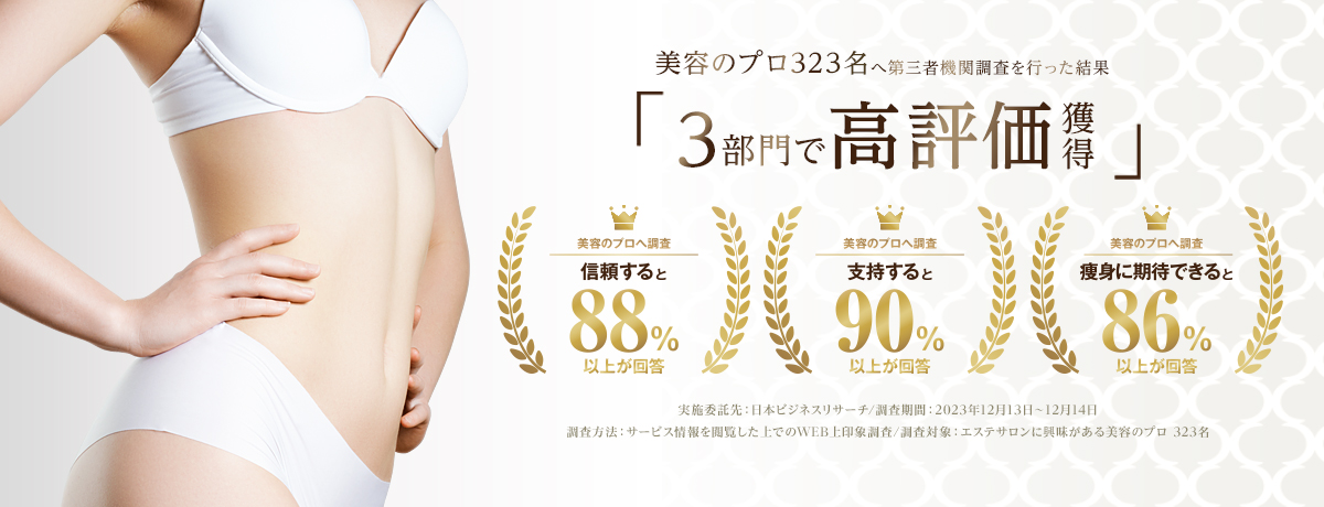 エステ人気ランキング総合部門全国第2位（2021年度）