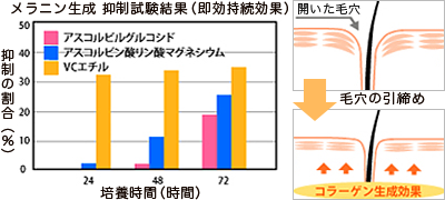 即効性・持続性の高いVCエチルで毛穴を引き締め