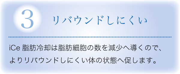 ③リバウンドしにくい